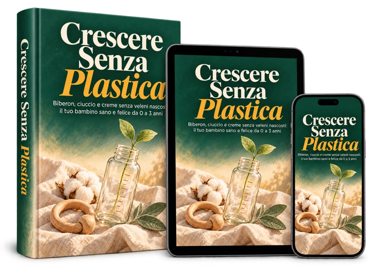 La guida Crescere Senza Plastica su libro, tablet e telefono